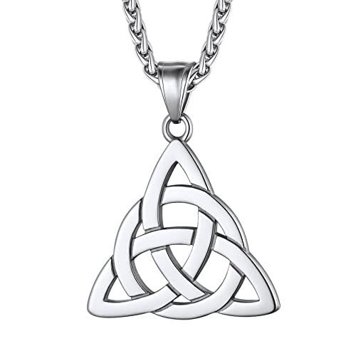 Richsteel Edelstahl Keltischer Knot Anhänger Halskette, Retro Trinity Knot Schmuck für Geburtstag, Muttertag von Richsteel