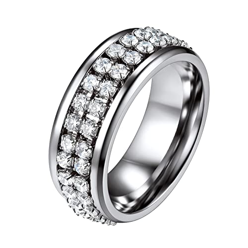 Richsteel Herren Ring gedreht Schmuck für Männer mit Zirkonia Edelstahl Größe 65 Farbe Silber Richsteel Herren Ring gedreht Schmuck für Männer mit Zirkonia Edelstahl Größe 65 Farbe Silber von Richsteel