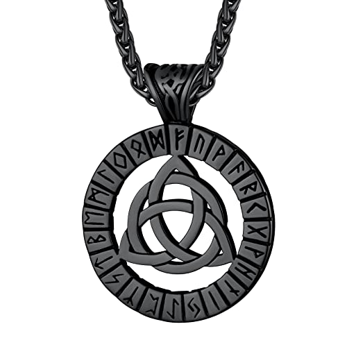 Richsteel Wikinger Valknut Anhänger mit Rune Symbol Nordischer Viking Amulett von Richsteel