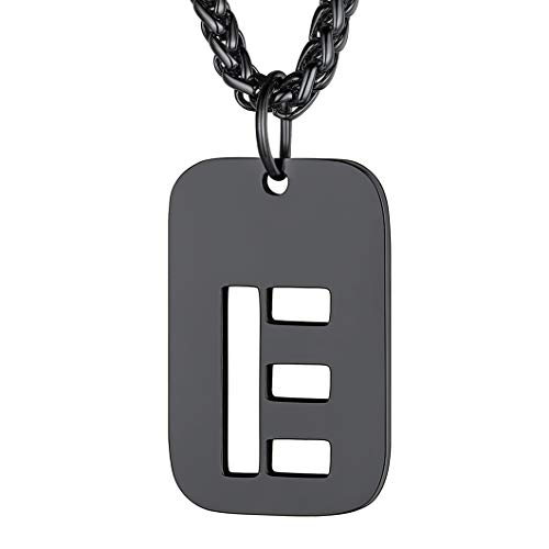 Richsteel schwarz buchstabenkette für Herren Damen Punk Style Dog Tag Anhänger für Jungen Model von Richsteel