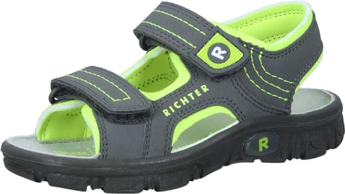 Richter Kinderschuhe Adventure Sandale, Pebble/neon Yellow, 31 EU von Richter