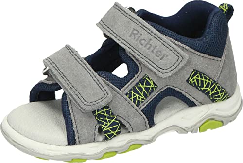 Richter Kinderschuhe Baby-Jungen Joy Sandale, Light Grey/Atlantic, 21 EU von Richter