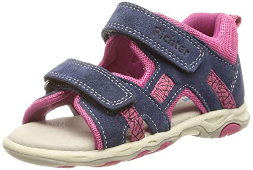 Richter Kinderschuhe Baby-Mädchen Joy Sandale, Nautical/Rosette, 20 EU von Richter Kinderschuhe