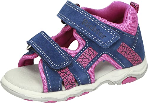 Richter Kinderschuhe Baby-Mädchen Joy Sandale, Nautical/Rosette, 22 EU von Richter