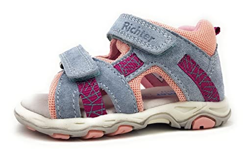 Richter Kinderschuhe Baby-Mädchen Joy Sandale, ciel/Candy, 22 EU von Richter Kinderschuhe