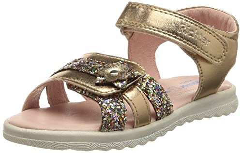 Richter Kinderschuhe Baby-Mädchen Lilly Sandale, Salmon/Gold, 22 EU von Richter Kinderschuhe