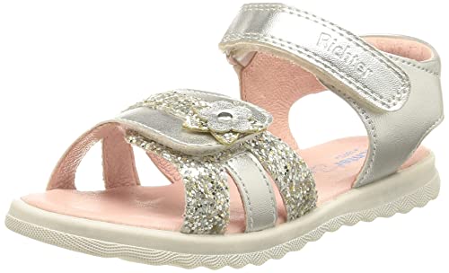 Richter Kinderschuhe Baby-Mädchen Lilly Sandale, Silver, 22 EU von Richter Kinderschuhe