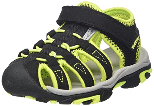 Richter Kinderschuhe Jungen Boulder Sandale, Black Neon Yellow, 25 EU von Richter