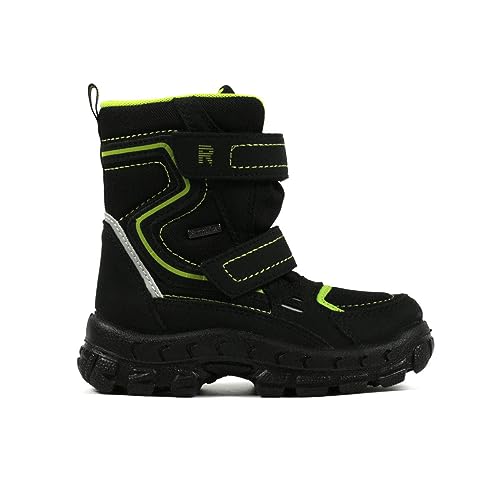 Richter Kinderschuhe Davos Schneestiefel, Black/Lime, 26 EU von Richter