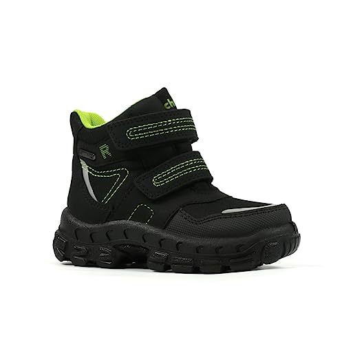 Richter Kinderschuhe Davos Schneestiefel, Black/Lime, 35 EU von Richter