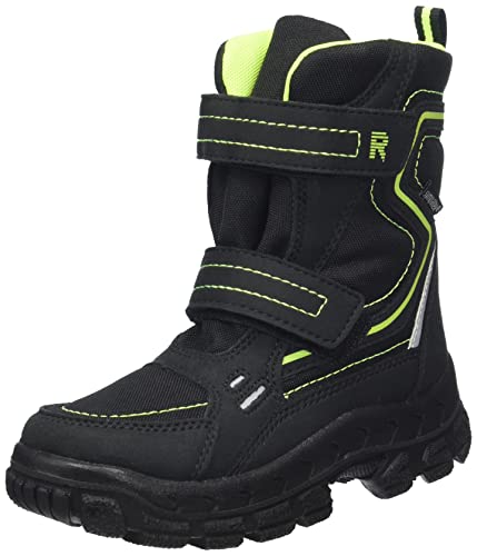 Richter Kinderschuhe Davos Schneestiefel, Black/neon gelb, 28 EU von Richter