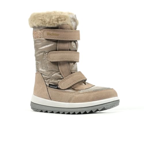 Richter Kinderschuhe Husky2.0 Schneestiefel, Taupe/beige/silv, 32 EU von Richter