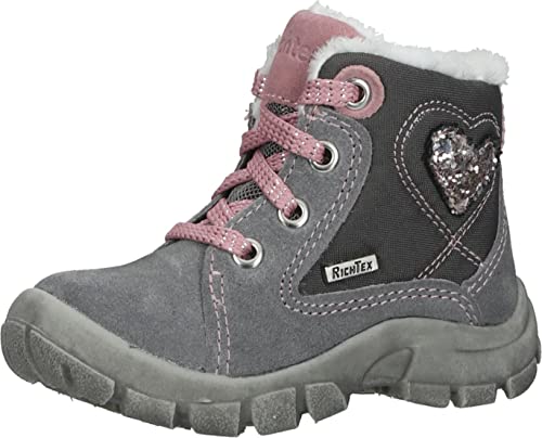 Richter Kinderschuhe Jungen Mädchen Charly2 Schneestiefel, ash/Candy/Lotus, 22 EU von Richter