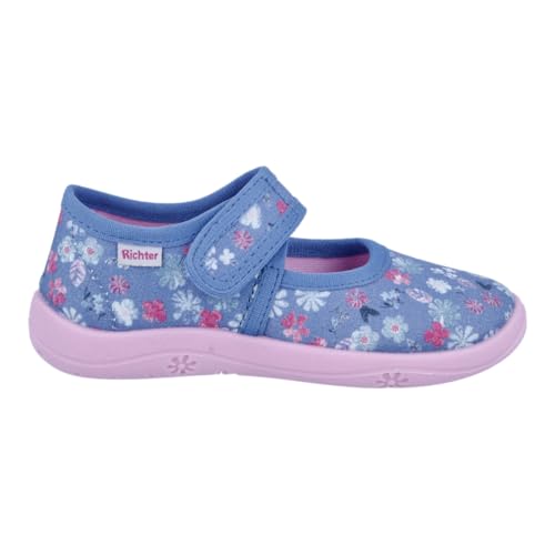 Richter Kinderschuhe Jungen Mädchen Mia Hausschuh, Infinity(Print Fleur, 30 EU von Richter Kinderschuhe