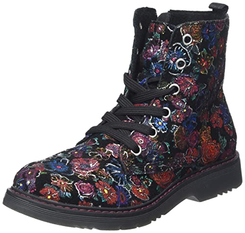 Richter Kinderschuhe Jungen Mädchen Prisma Stiefelette, Black (Blumenprint), 30 EU von Richter