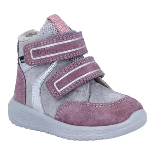 Richter Kinderschuhe Jungen Mädchen Timmy Lauflernschuh, Iron/Mauve/Silver, 26 EU von Richter