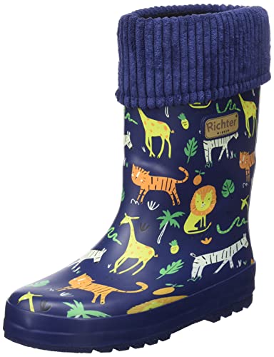 Richter Kinderschuhe Puddleboots Gummistiefel, Nautical (Print Zoo), 33 EU von Richter