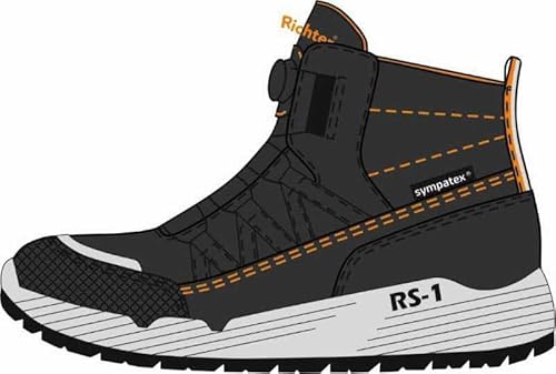 Richter Kinderschuhe RS-1 Schneestiefel, Black/orange, 30 EU von Richter