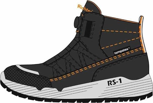 Richter Kinderschuhe RS-1 Schneestiefel, Black/orange, 32 EU von Richter