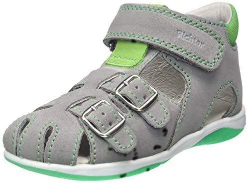 Richter Kinderschuhe Sam Sandale, Stone/neon Green, 27 EU von Richter