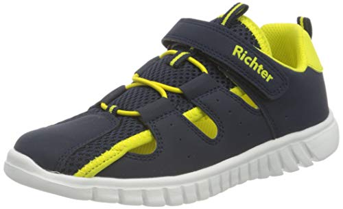 Richter Kinderschuhe Wallaby Sneaker, Atlantic/neon Yellow, 22 EU von Richter