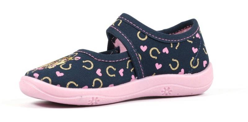 Richter Hausschuh Klettschuh, Kindergarten Schuh mit süßem Print von Richter