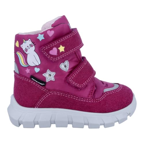 Richter Kinderschuhe Baby-Mädchen Snow Mini Winterstiefel, Berry (Print cat), 21 EU von Richter