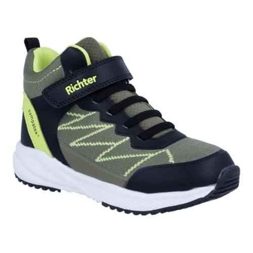 Richter Jungen Buddy Sneaker, Yerba Black Lime, 26 EU von Richter