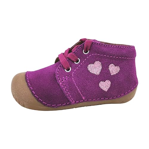 Richter Kinderschuhe Mädchen Halbschuhe Schnürer Lauflernschuh Rosa Freizeit, Schuhgröße:21 EU von Richter