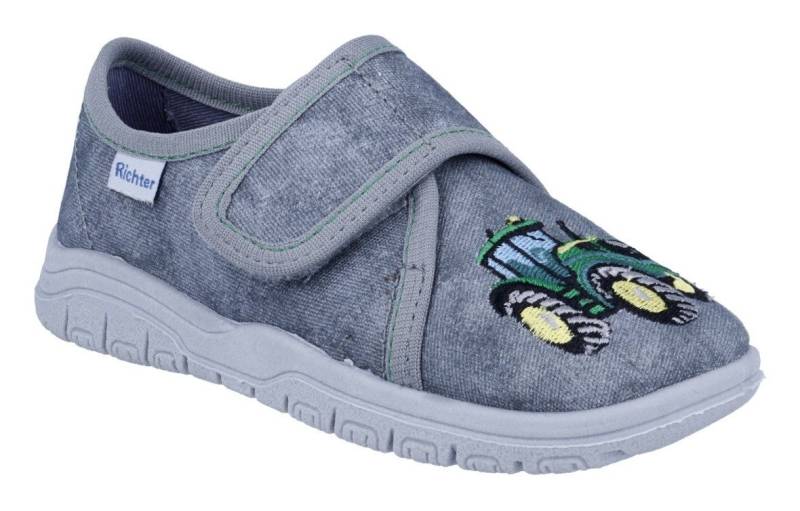 Richter Mailo WMS: Mittel Hausschuh Kindergartenschuh mit Klettverschluss, Größenschablone zum Download von Richter