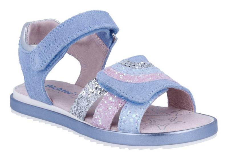 Richter Romea WMS: mittel Sandale Glitzersandale mit weicher Innensohle, Größenschablone zum Download von Richter