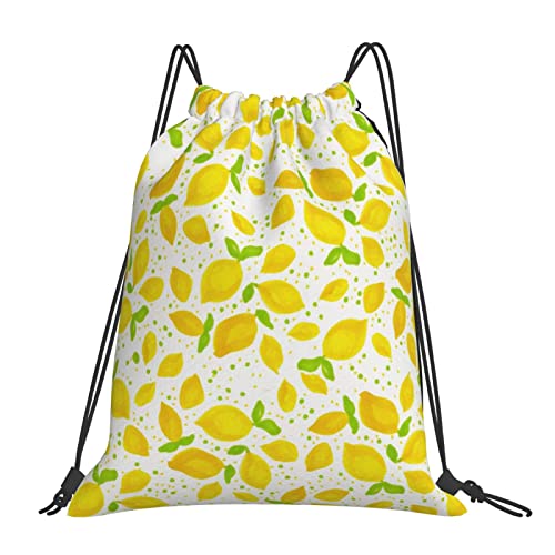Richugui Lemons Drawstring Bags Cool Pretty Drawstring Backpack Sports Gym String Bag For Women Men Backpacks Training Yoga Bags von Richugui