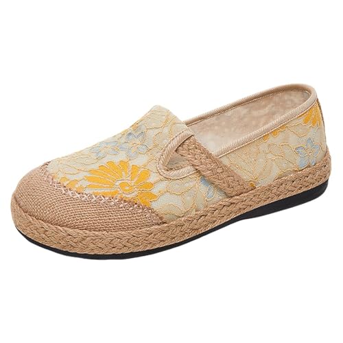 Damenschuhe Loafers Sommerschuhe Loafers Elegante leichte weiche Bootsschuhe Mode einfache geschlossene Sandalen vorne Damen minimalistische Schuhe atmungsaktiv, gelb, 41 EU Damenschuhe Loafers Sommerschuhe Loafers Elegante leichte weiche Bootsschuhe Mode einfache geschlossene Sandalen vorne Damen minimalistische Schuhe atmungsaktiv, gelb, 41 EU von Richymfa
