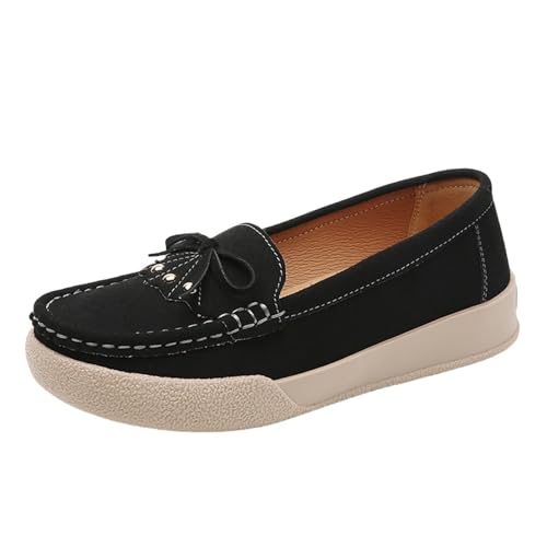 Damenschuhe Mokassins Vintage Loafers Turnschuhe Elegante Einfache Weiche Bootsschuhe Mode Casual Wanderschuhe Minimalistische Schuhe Atmungsaktiv, Schwarz , 36 EU Damenschuhe Mokassins Vintage Loafers Turnschuhe Elegante Einfache Weiche Bootsschuhe Mode Casual Wanderschuhe Minimalistische Schuhe Atmungsaktiv, Schwarz , 36 EU von Richymfa