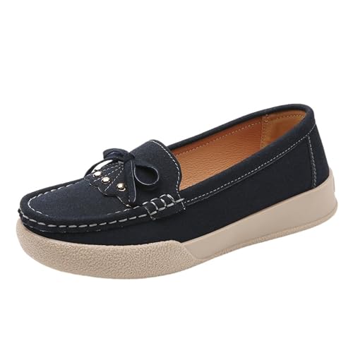 Damenschuhe Mokassins Vintage Loafers Turnschuhe Elegante Einfache Weiche Bootsschuhe Mode Casual Wanderschuhe Minimalistische Schuhe Atmungsaktiv, dunkelblau, 40 EU Damenschuhe Mokassins Vintage Loafers Turnschuhe Elegante Einfache Weiche Bootsschuhe Mode Casual Wanderschuhe Minimalistische Schuhe Atmungsaktiv, dunkelblau, 40 EU von Richymfa