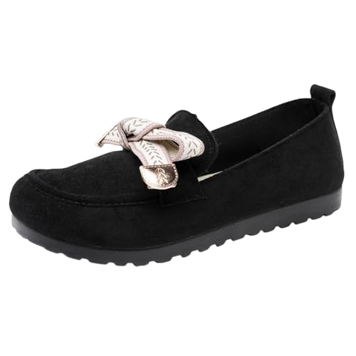 Flache Damenschuhe Bequeme Loafers Wanderschuhe Elegant Einfach Rutschfest Bootsschuhe Outdoor Leichte Geschlossene Sandalen Vorne Damen Minimalistische Schuhe Atmungsaktiv, Schwarz , 37 EU Flache Damenschuhe Bequeme Loafers Wanderschuhe Elegant Einfach Rutschfest Bootsschuhe Outdoor Leichte Geschlossene Sandalen Vorne Damen Minimalistische Schuhe Atmungsaktiv, Schwarz , 37 EU von Richymfa