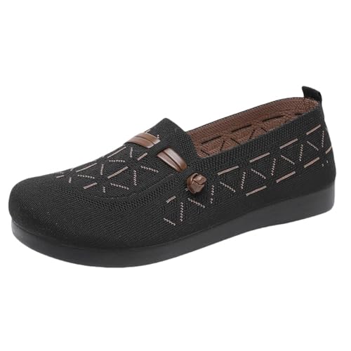 Flache Damenschuhe Vintage Loafers Turnschuhe elegant schlicht rutschfest Mokassins Damenschuhe Flache Weiche Sandalen Geschlossene Sandalen vorne Damen Wanderschuhe, Schwarz , 39 EU Flache Damenschuhe Vintage Loafers Turnschuhe elegant schlicht rutschfest Mokassins Damenschuhe Flache Weiche Sandalen Geschlossene Sandalen vorne Damen Wanderschuhe, Schwarz , 39 EU von Richymfa