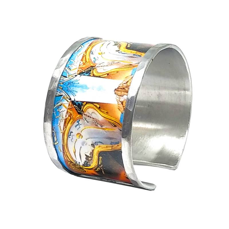 Armband - Armreif Inspiriert in Dali-Uhr, Hergestellt Mit Aluminium. Personalisierter Text Auf Der Innenseite. Modell Dali 3 von Riciclatta