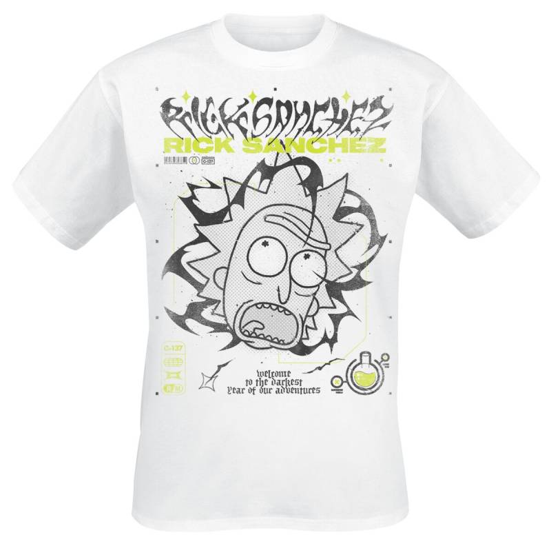 Rick And Morty Darkest Year T-Shirt weiß in XXL von Rick And Morty