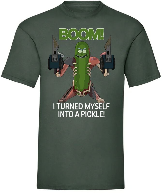 Rick And Morty Into a Pickle T-Shirt grün in M von Rick And Morty
