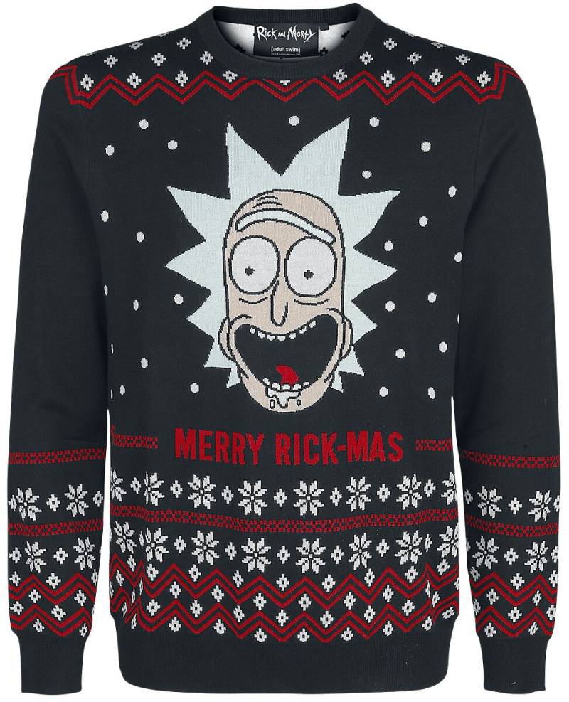 Rick And Morty Merry Rick Mas Weihnachtspullover schwarz in XXL von Rick And Morty