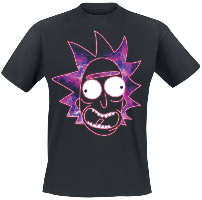 Rick And Morty Neon Rick T-Shirt schwarz in S von Rick And Morty