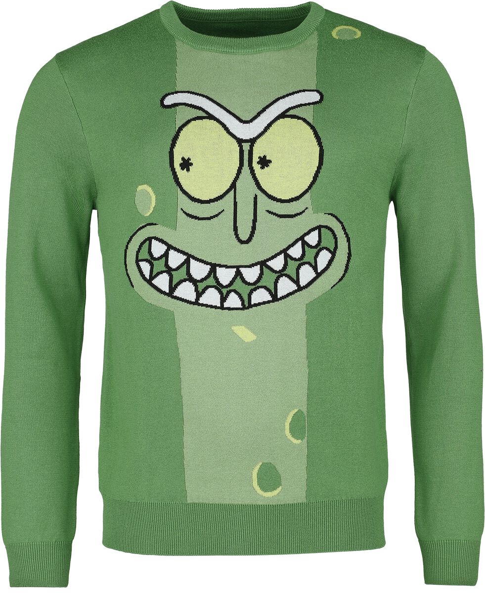 Rick And Morty Pickle Rick Strickpullover multicolor in L von Rick And Morty