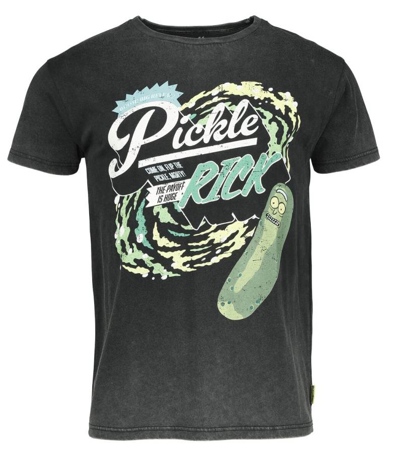 Rick And Morty Pickle Rick T-Shirt schwarz in L von Rick And Morty