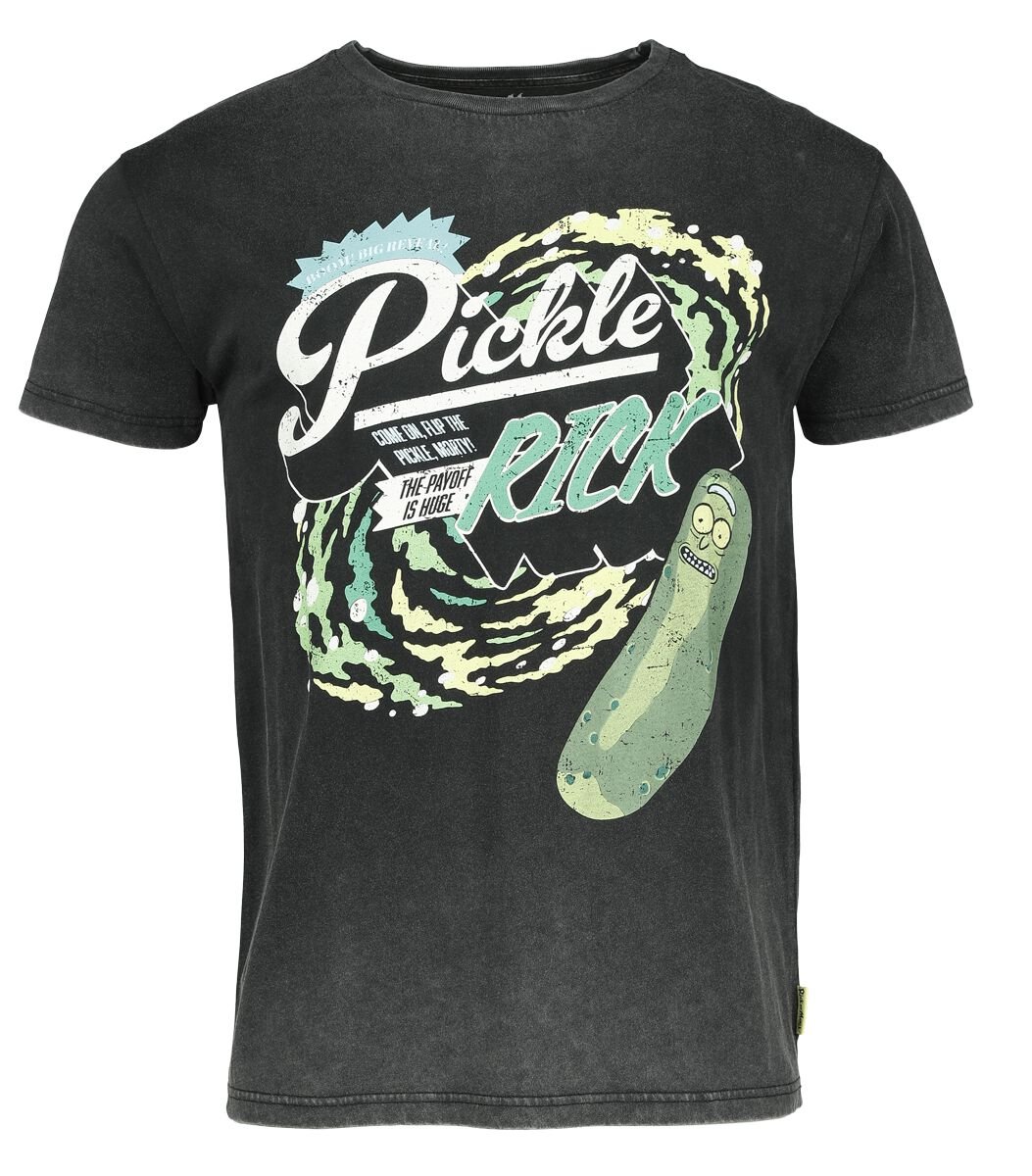 Rick And Morty Pickle Rick T-Shirt schwarz in S von Rick And Morty