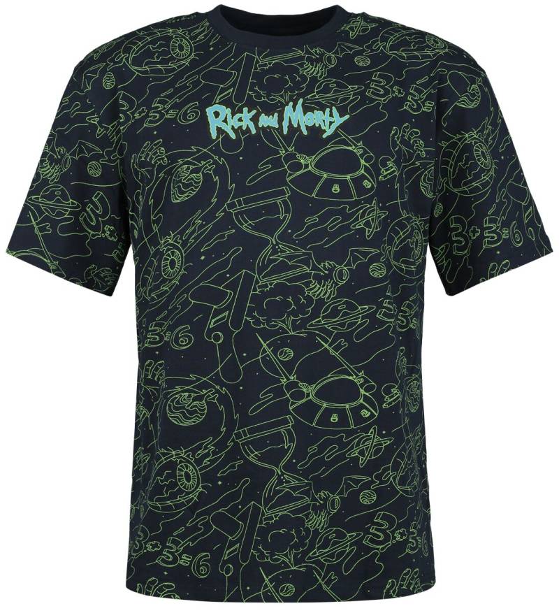 Rick And Morty Portal Boyz T-Shirt multicolor in L von Rick And Morty