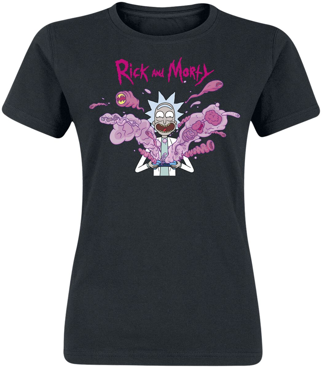 Rick And Morty Rick - Explosion T-Shirt schwarz in M von Rick And Morty