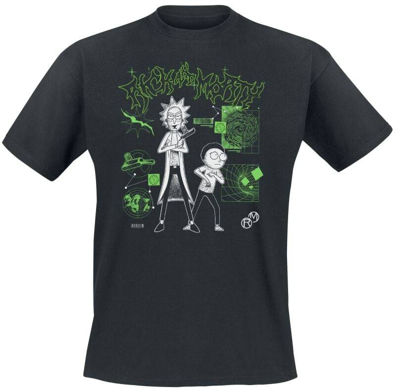 Rick And Morty Rick and Morty LAB T-Shirt schwarz in XL von Rick And Morty