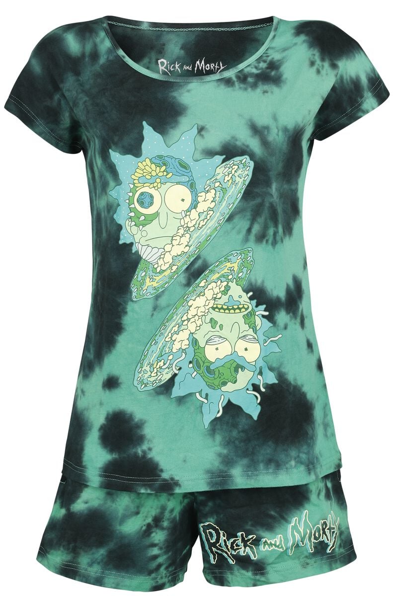 Rick And Morty Schlafanzug - Glitch - S - für Damen - Größe S - multicolor  - EMP exklusives Merchandise! von Rick And Morty