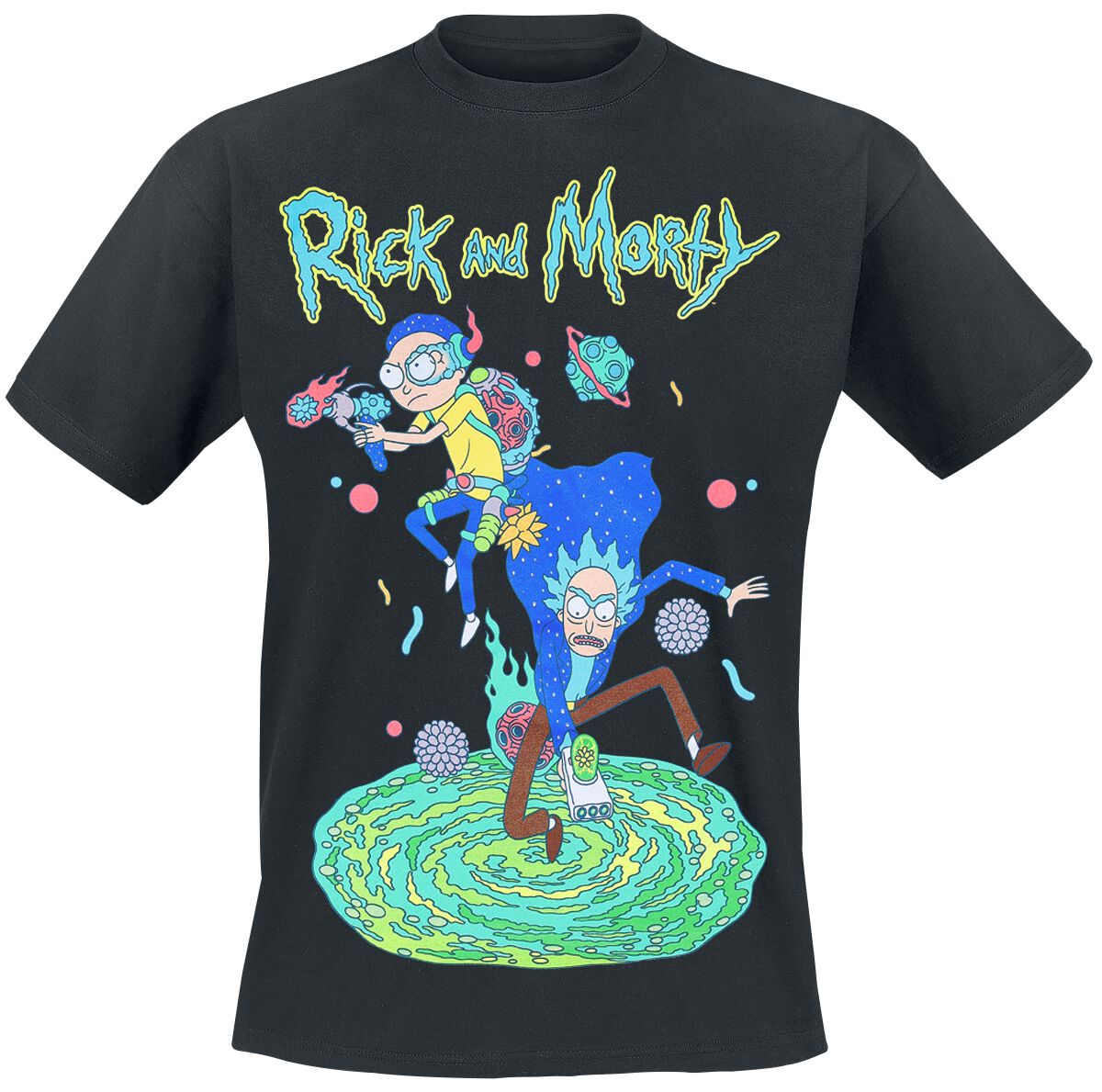 Rick And Morty Space Rangers T-Shirt schwarz in S von Rick And Morty